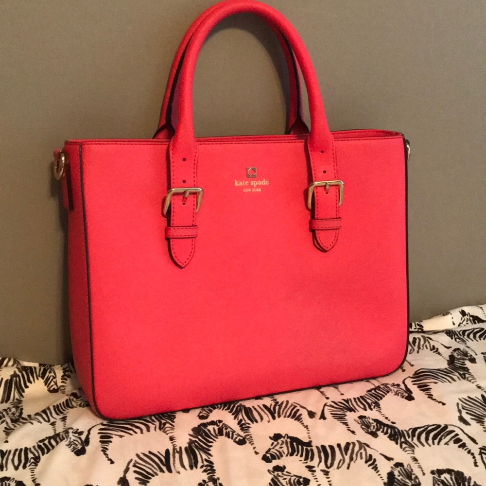 Kate Spade Goldie Leather Satchel - Strawberry